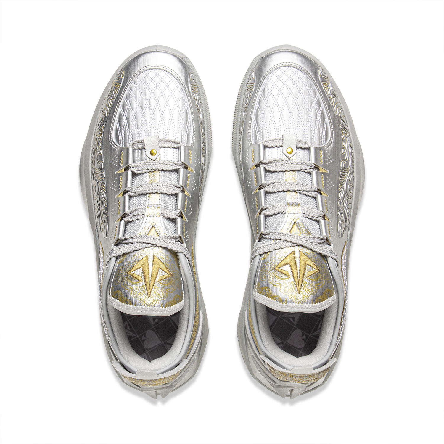 Li Ning JB3 Coverage Support Rebound Anti Rollover Low top Basketball Shoes Men’s Silver