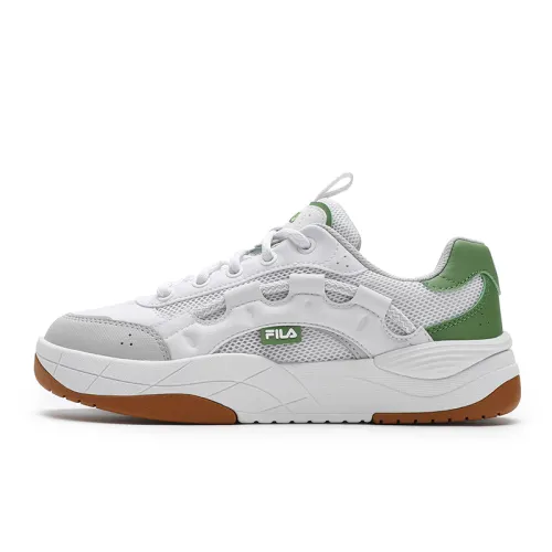FILA BOHO Rainbow Shoes Abrasion Resistant Breathable Low top Skateboard Shoes Women's White Green