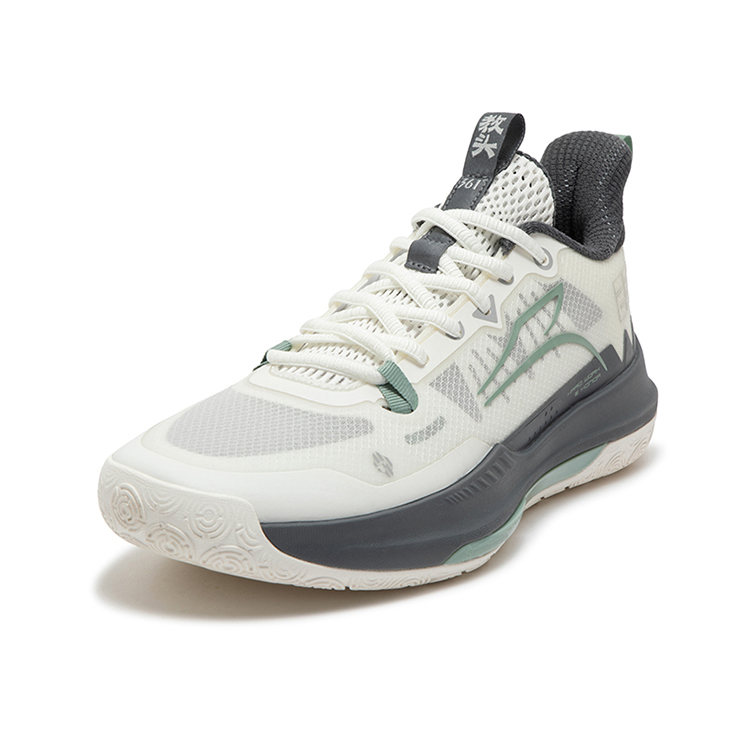 361° DVD Team Assist Future-Coach Cushioning Anti-Slip And Wear-Resistant Low-Top Basketball Shoes Men’s White Gray