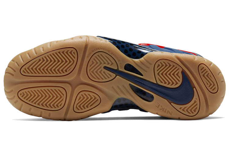 Женские кроссовки Nike Foamposite Pro (красно-синие) — Красныйсиний — фото 6