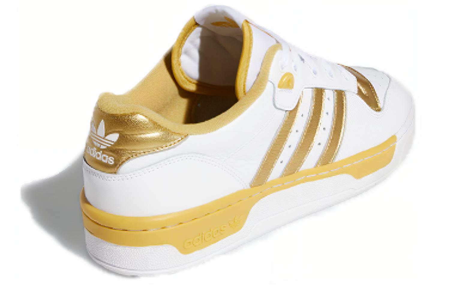 Кеды adidas originals Rivalry Low (бело-желтые) — фото 4