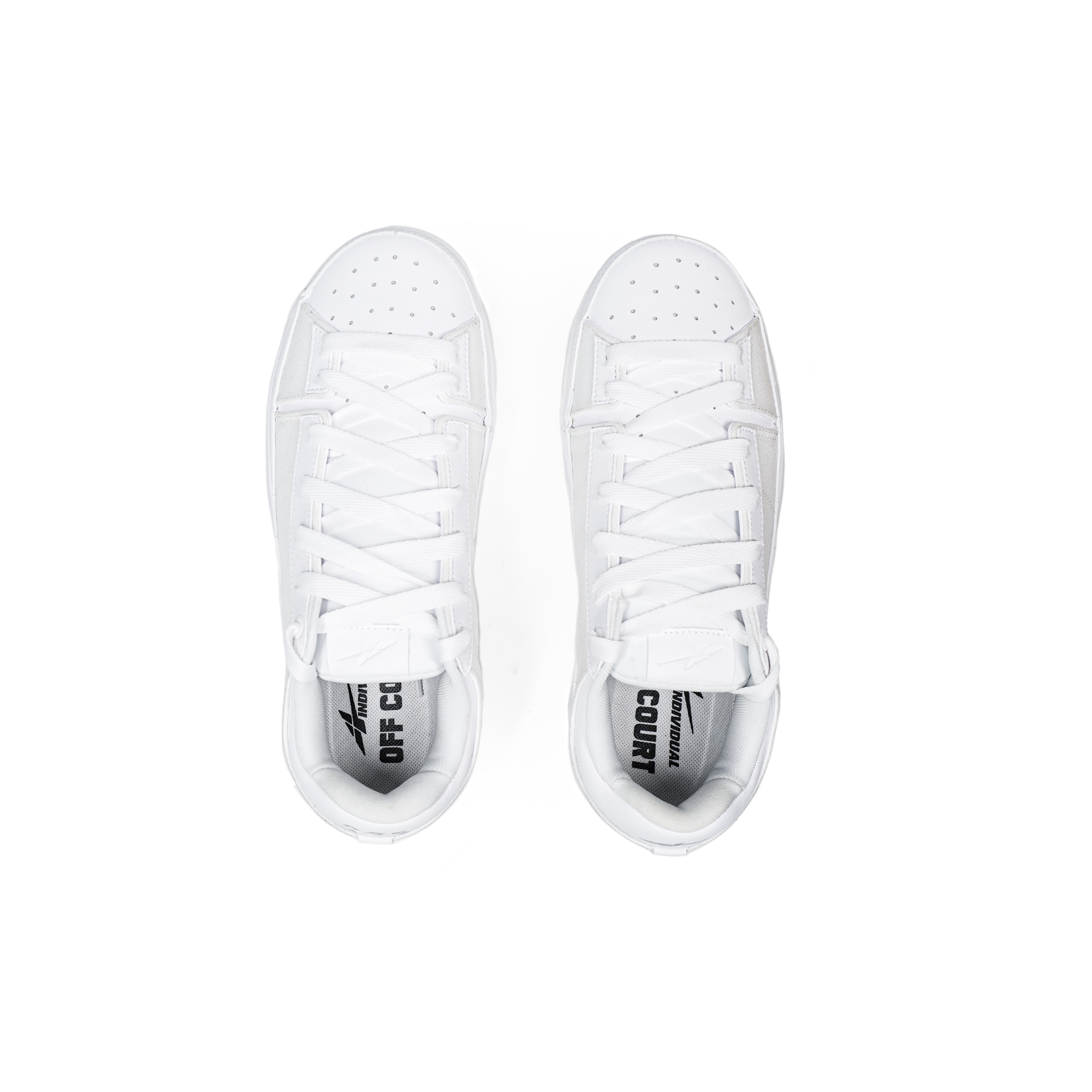 Serious Player Only Textile, Synthetic Leather Low top Basketball Shoes Unisex White