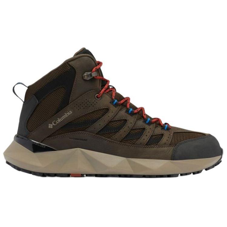 Columbia Slip Resistant, Abrasion Resistant, Waterproof Mid top Mountaineering Shoes Men’s Dark Brown