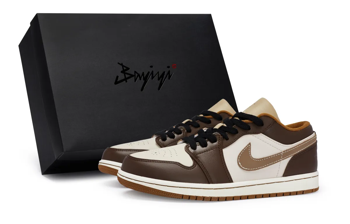 Jordan Air Jordan 1 Abrasion Resistant Breathable Abrasion Resistant Breathable Low top Vintage Basketball Shoes Men's