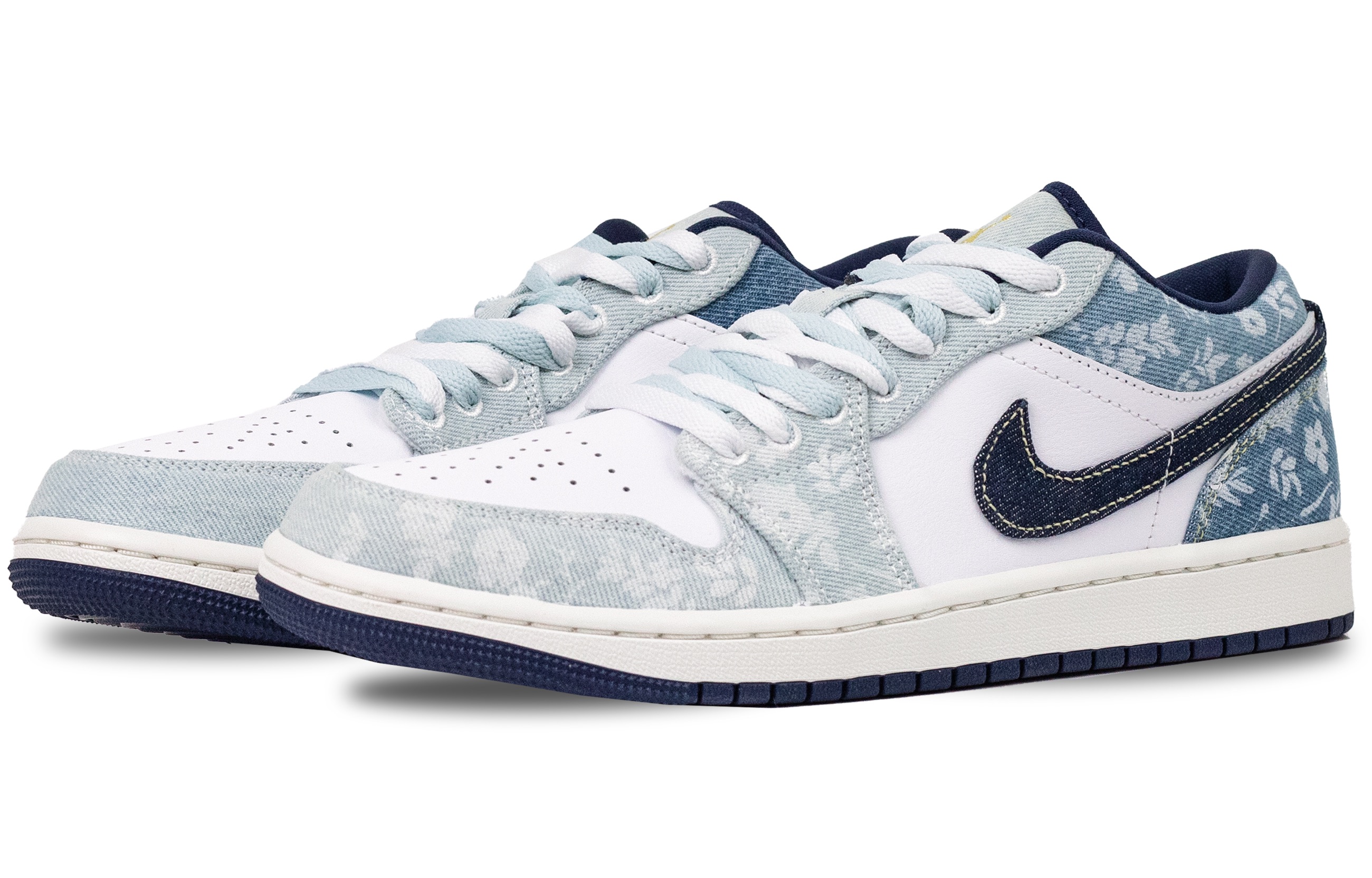 Jordan Air Jordan 1 Monogram Denim Slip Resistant Abrasion Resistant Slip Resistant Abrasion Resistant Low top