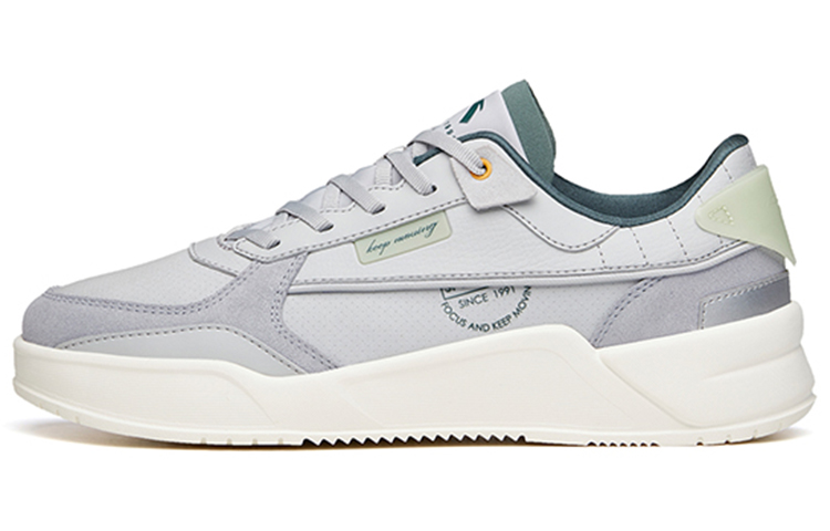 Anta Comfortable Breathable Low top Skateboard Shoes Men's Mist Gray Patchwork