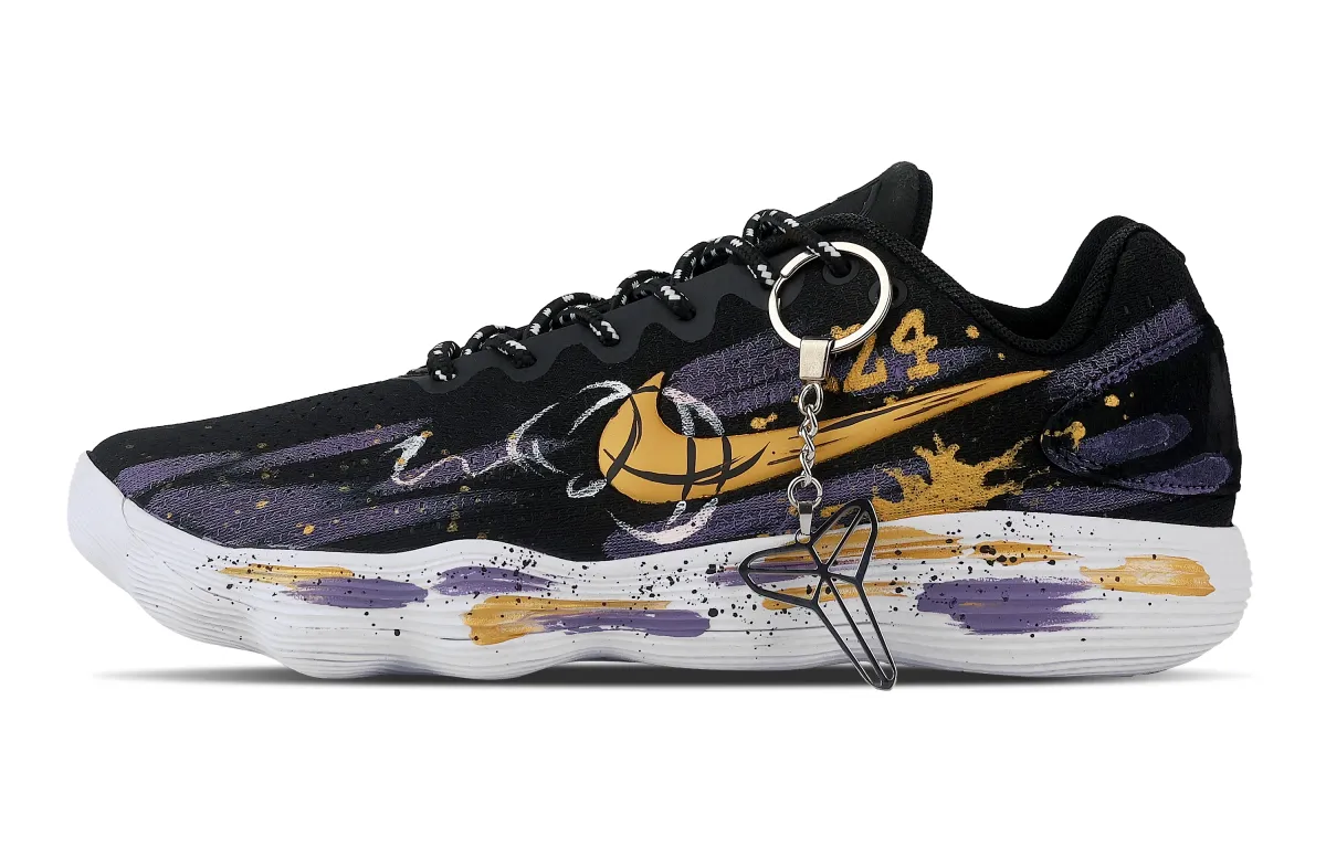 Nike Hyperdunk 2017 Purple Gold Legend Low top Basketball Shoes Men's