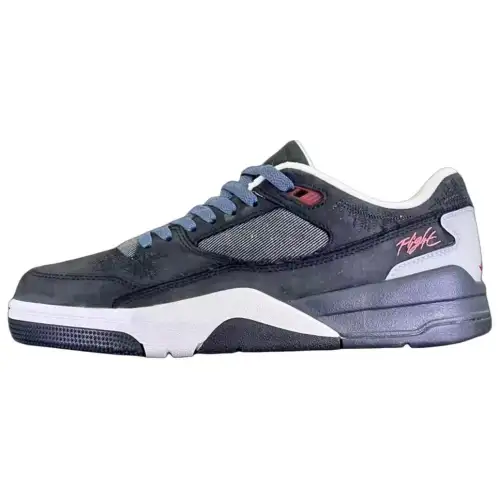 Who Decides War x Jordan Flight Slip Resistant Abrasion Resistant Low top Vintage Basketball Shoes Women's Black