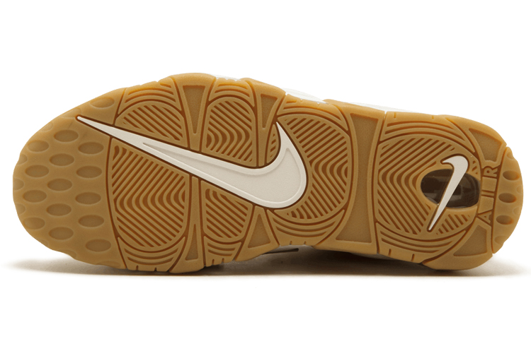 Кроссовки Nike Air More Uptempo flax (желто-белые) — Жёлтый / белый — фото 5