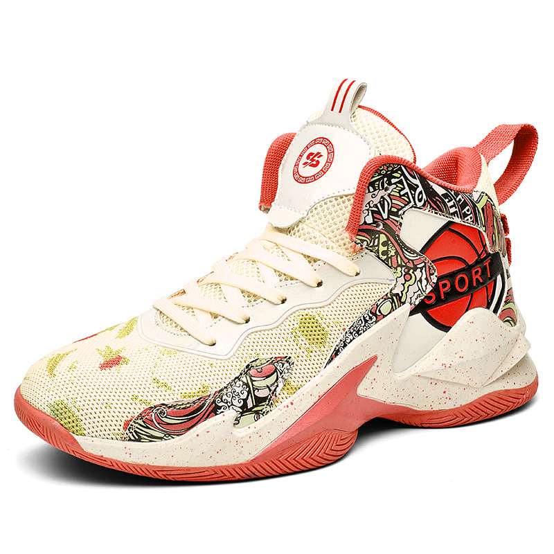 HEIWEILU Cushioning Abrasion Resistant Breathable Cushioning Abrasion Resistant Breathable Mid top Basketball Shoes