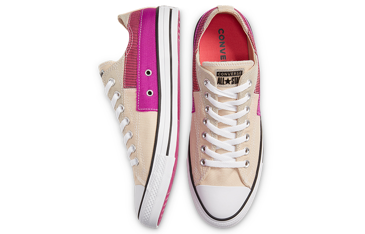 Кеды Converse Chuck Taylor All Star (белые с фиолетовым и красным) — Белый / фиолетовый / красный — фото 4