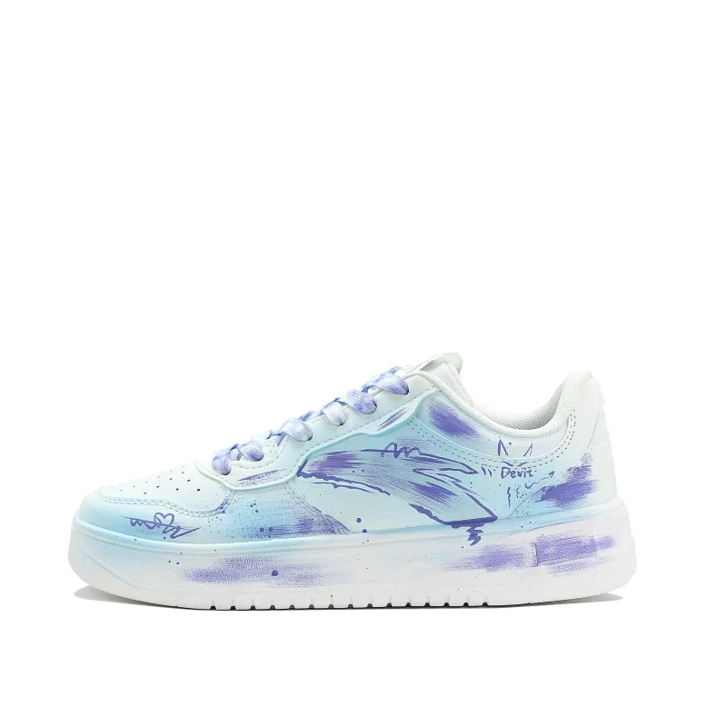 Anta Slip Resistant Cushioning Low top Skateboard Shoes Men's Blue Purple
