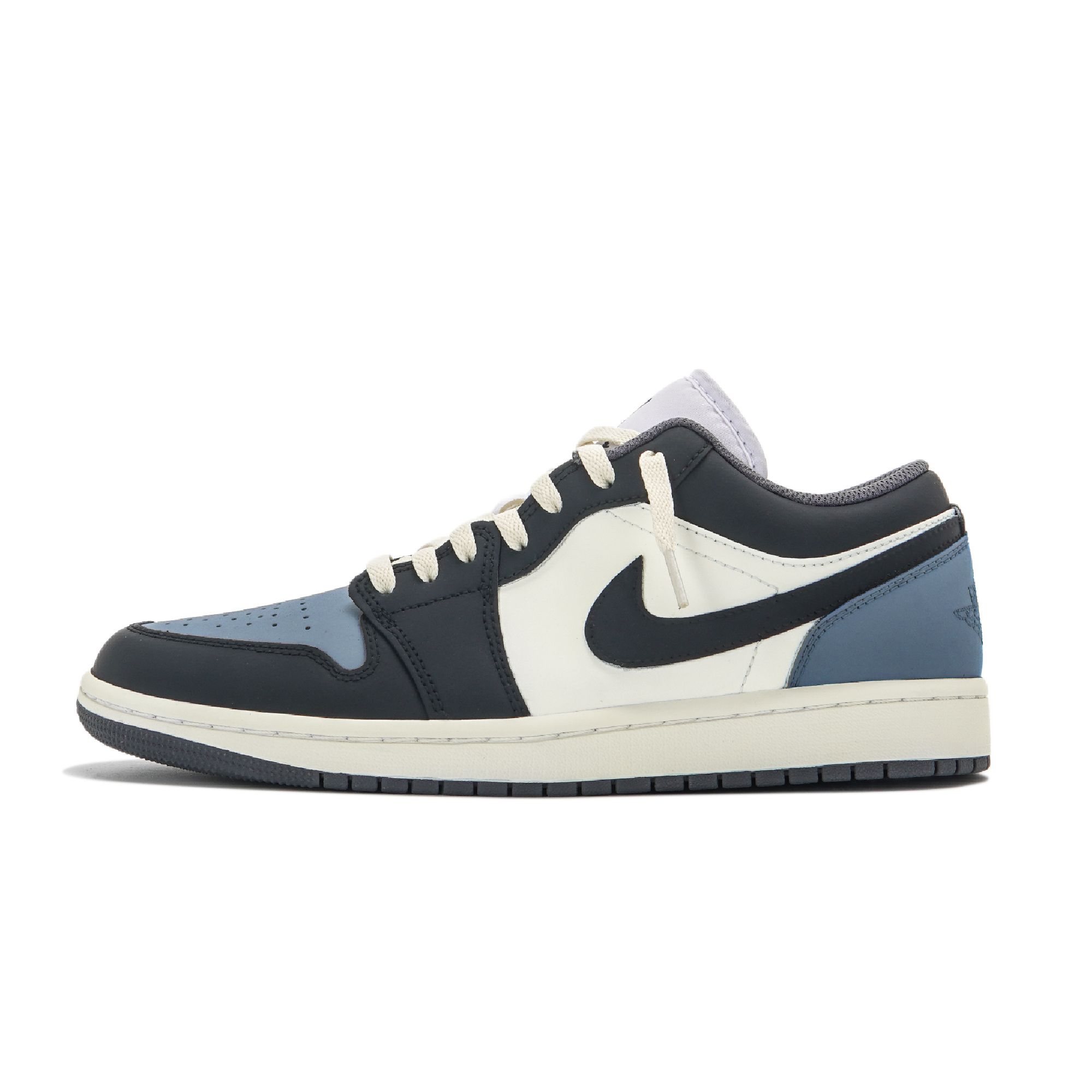 Jordan Air Jordan 1 Abrasion Resistant Abrasion Resistant Low top Vintage Basketball Shoes Unisex Black Blue