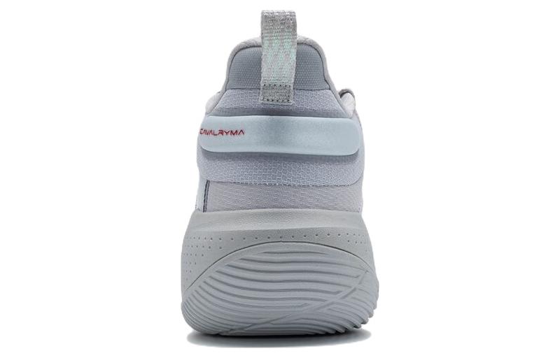 PEAK Cavalry Fabric Cushioning Abrasion Resistant Impact Resistant Mid top Performance Basketball Shoes Men’s Ice Gray