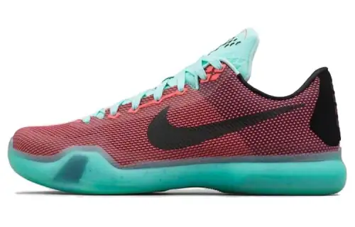 Nike Kobe 10 Easter Comfortable and Practical Non-Slip Lightweight Low-top Basketball Shoes Men's Red and Green
