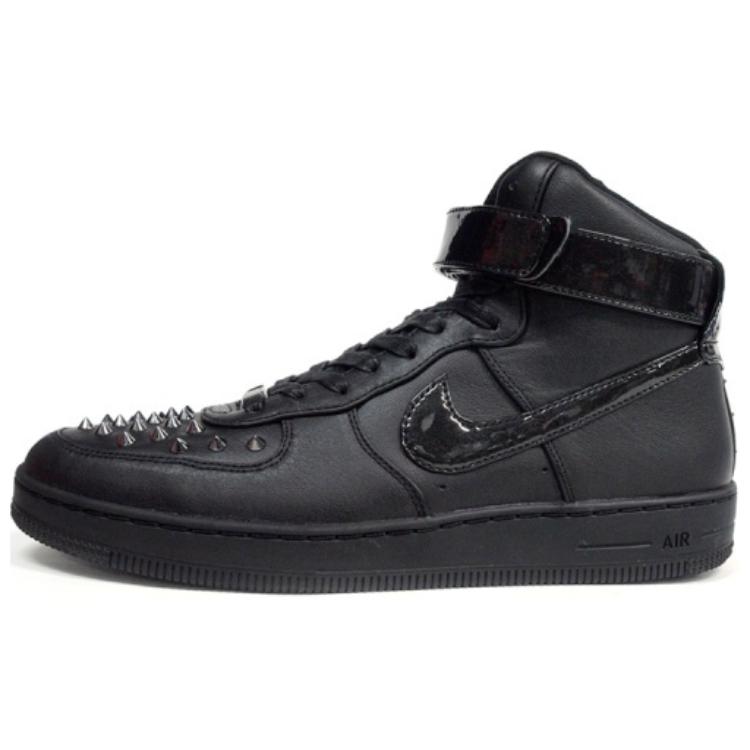 Nike Air Force 1 Coverage Slip Resistant High top Skateboard Shoes Unisex Black