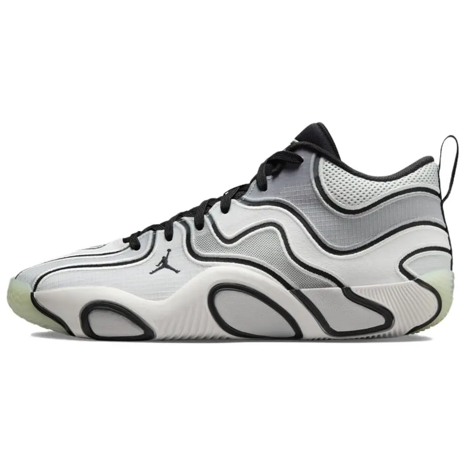 Jordan Tatum 3 Slip Resistant Abrasion Resistant Slip Resistant Abrasion Resistant Mid top Basketball Shoes Unisex Gray