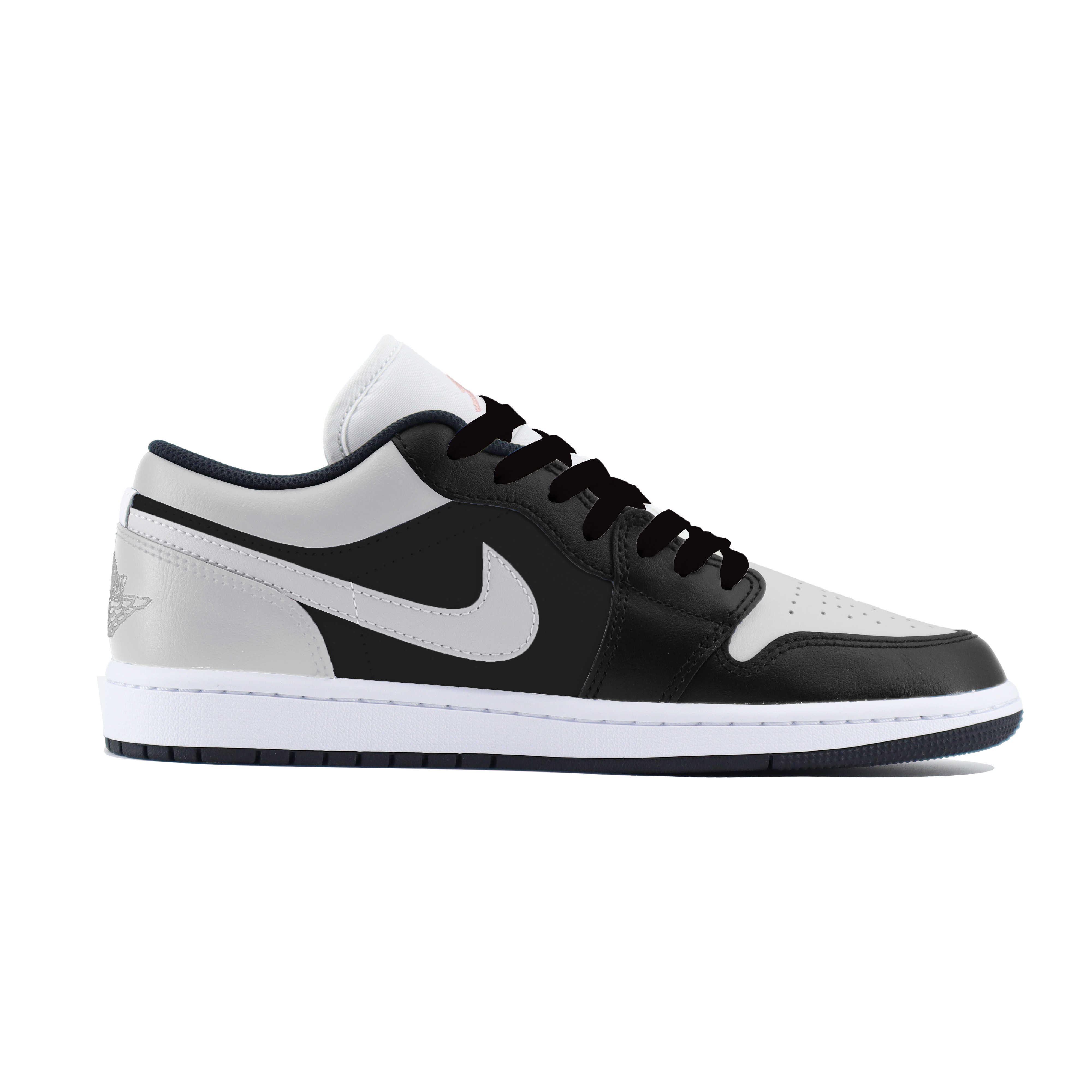 Jordan Air Jordan 1 LOW Love2 Abrasion Resistant Low top Vintage Basketball Shoes Unisex Black Gray
