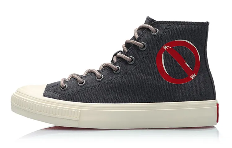 Li Ning CF Canvas Shoes Women's High Top Black