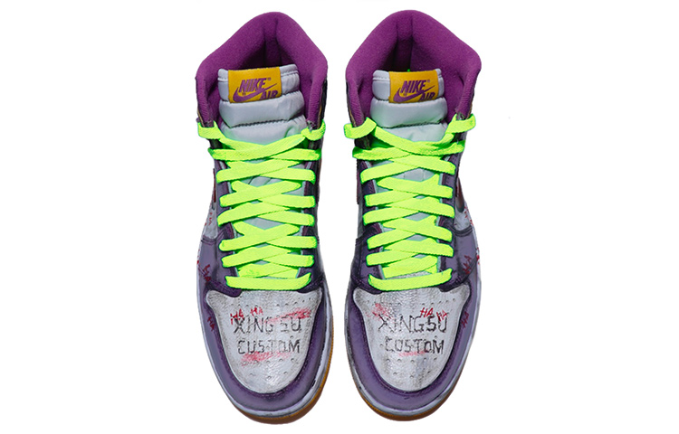 Jordan Air Jordan 1 Retro High Og Vintage Basketball Shoes Unisex Purple Yellow Red