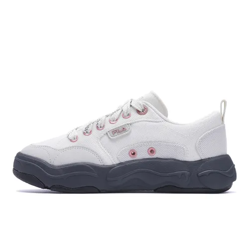 FILA BURGER Hamburger Shoes Low top Canvas Shoes Women's White Gray