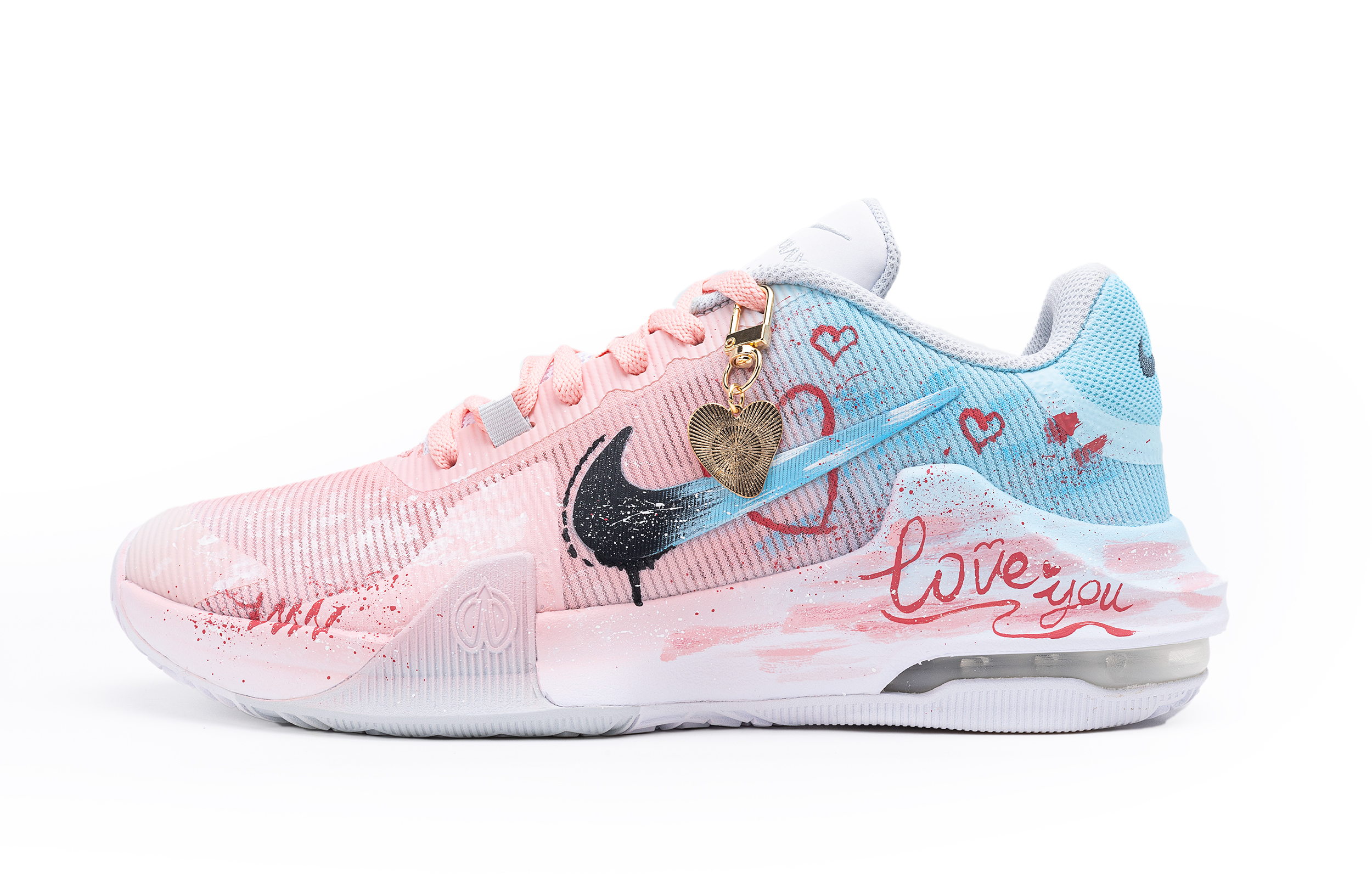 Nike Air Max Impact 4 Star Moon Night Fantasy Mesh Cushioning Slip Resistant Low top Basketball Shoes Men’s Blue Pink