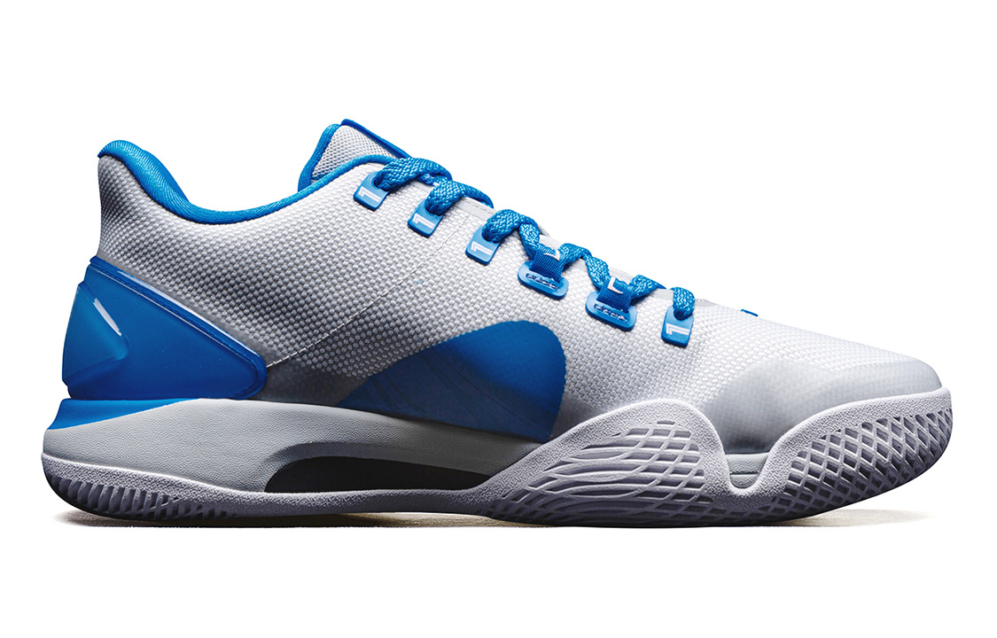 XTEP Jeremy Lin 1 Cushioning Slip Resistant Lightweight Low top Basketball Shoes Men’s Blue Gray