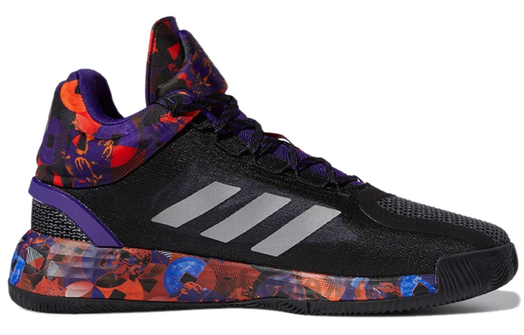 Мужские кроссовки adidas D Rose 11 (черно-фиолетово-оранжевые) — Чёрныйфиолетовыйоранжевый — фото 2