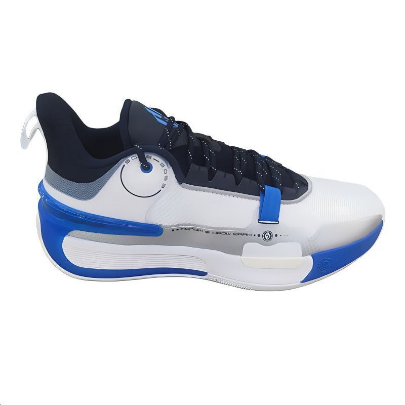 361° Cushioning, Wear Resistant Low top Basketball Shoes Men’s White Blue