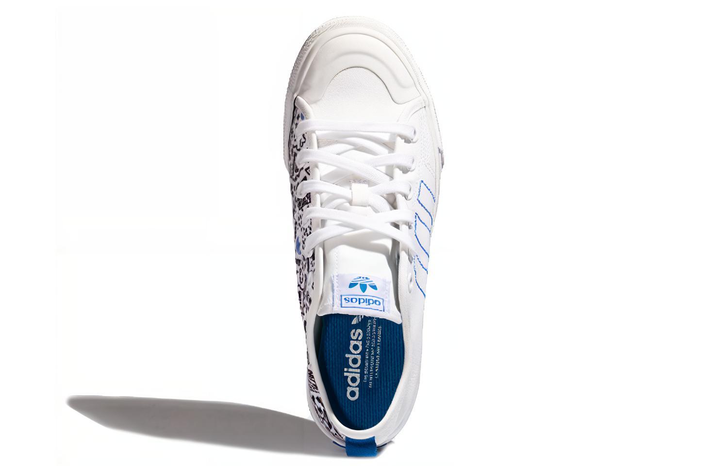Кеды adidas originals NIZZA Rf (бело-синие) — фото 5