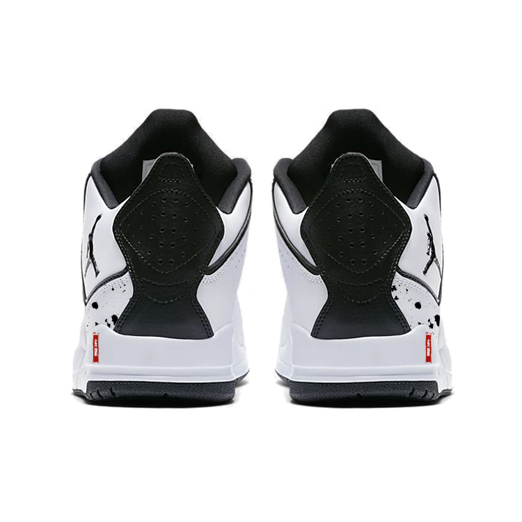 Jordan Courtside 23 Pig Slip Resistant Mid top Vintage Basketball Shoes Men’s White Black