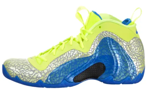 Nike Air Flightposite Exposed Sprite Wind One Anti-slip Lightweight High Top Retro Basketball Shoes Men's Blue Yellow