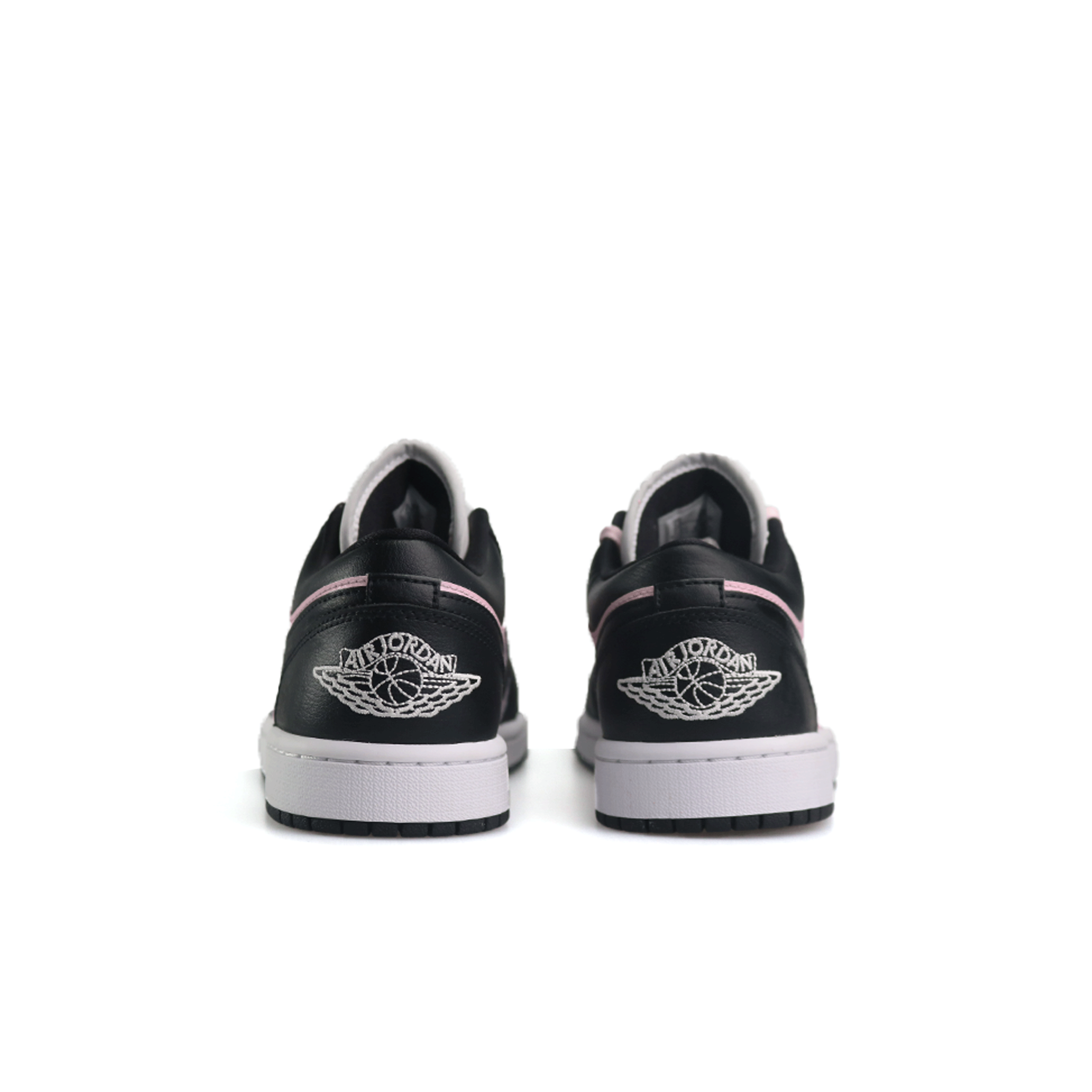 Jordan Air Jordan 1 Black Pink Aj1Low BlackPink Abrasion Resistant Low top Vintage Basketball Shoes Unisex Girly Pink