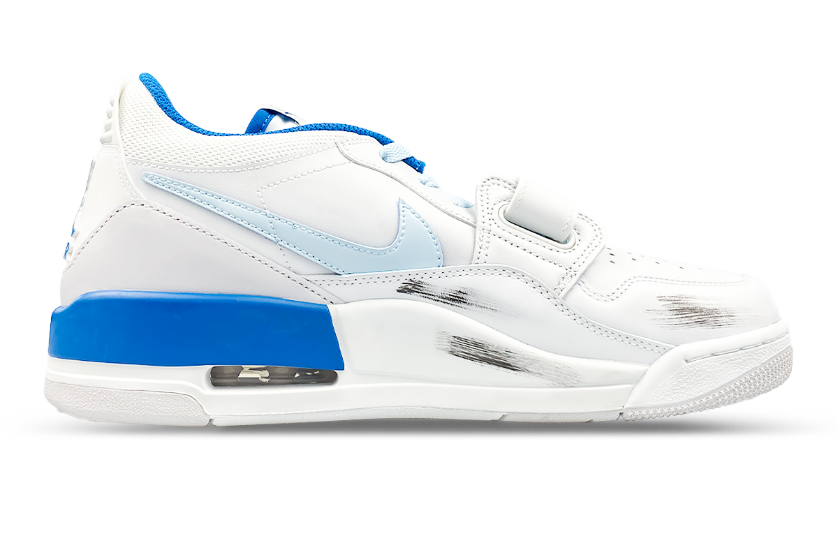 Jordan Legacy 312 Low top Vintage Basketball Shoes Men’s White Blue