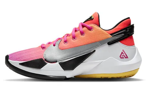 Nike Freak 2 Zoom NRG fabric shock-absorbing, anti-slip wear-resistant, low-top basketball shoes, men's, orange-purple gradient, foreign version