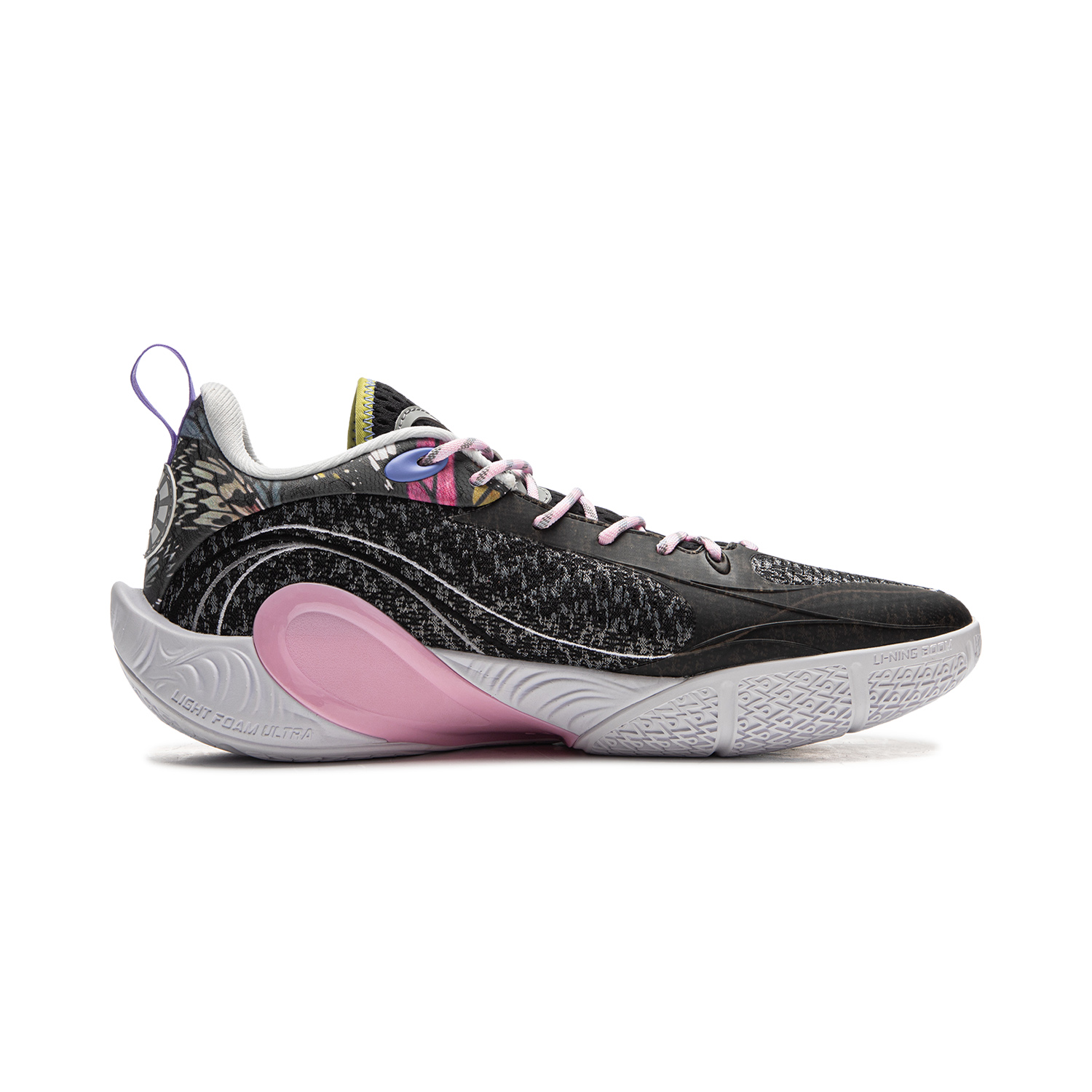 Li Ning DLO1 Cushioning Rebound Grip Low top Basketball Shoes Men’s Black Gray