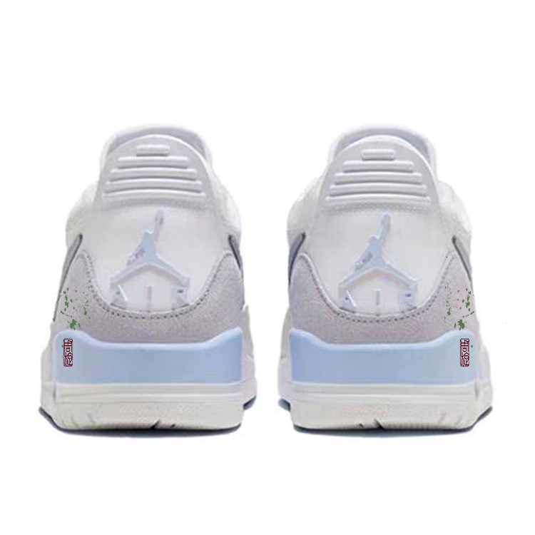 Jordan Legacy 312 Cushioning Slip Resistant Low top Vintage Basketball Shoes Men’s White Gray