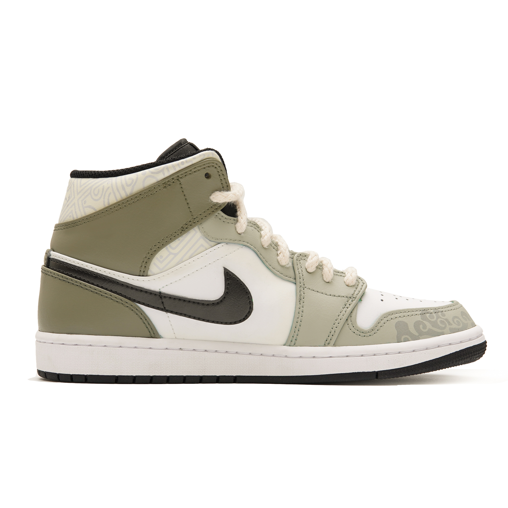 Jordan Air Jordan 1 Mid top Vintage Basketball Shoes Men’s White Coffee