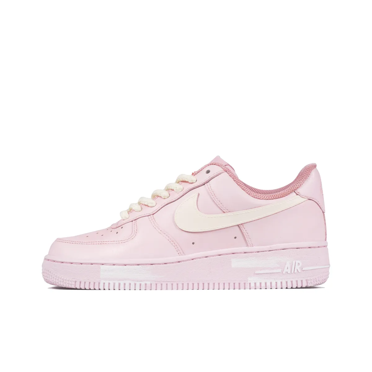 Nike Air Force 1 Slip Resistant Slip Resistant Low top Skateboard Shoes Women's Beige White Pink
