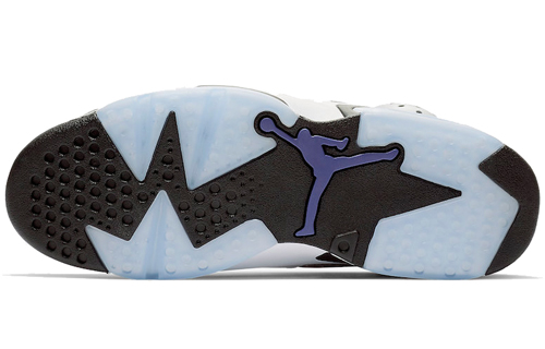 Мужские кроссовки Jordan Air Jordan 6 flint OG (белый / серый / фиолетовый) — фото 6