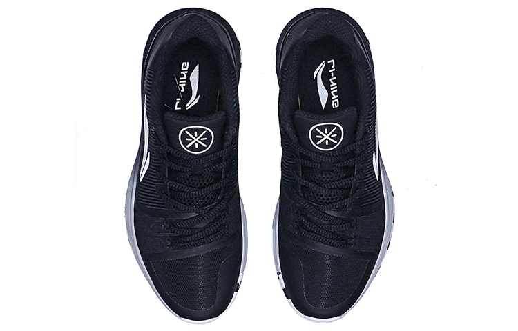 Li Ning Basketball Shoes Unisex Low Top Black/White