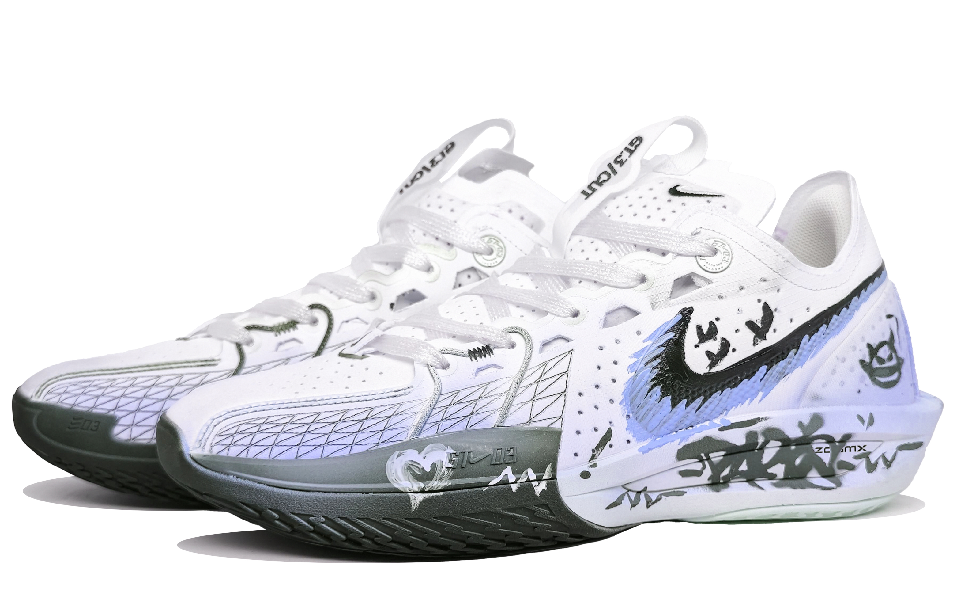 Nike Cushioning Rebound Cushioning Rebound Low top Basketball Shoes Unisex Refreshing Purple
