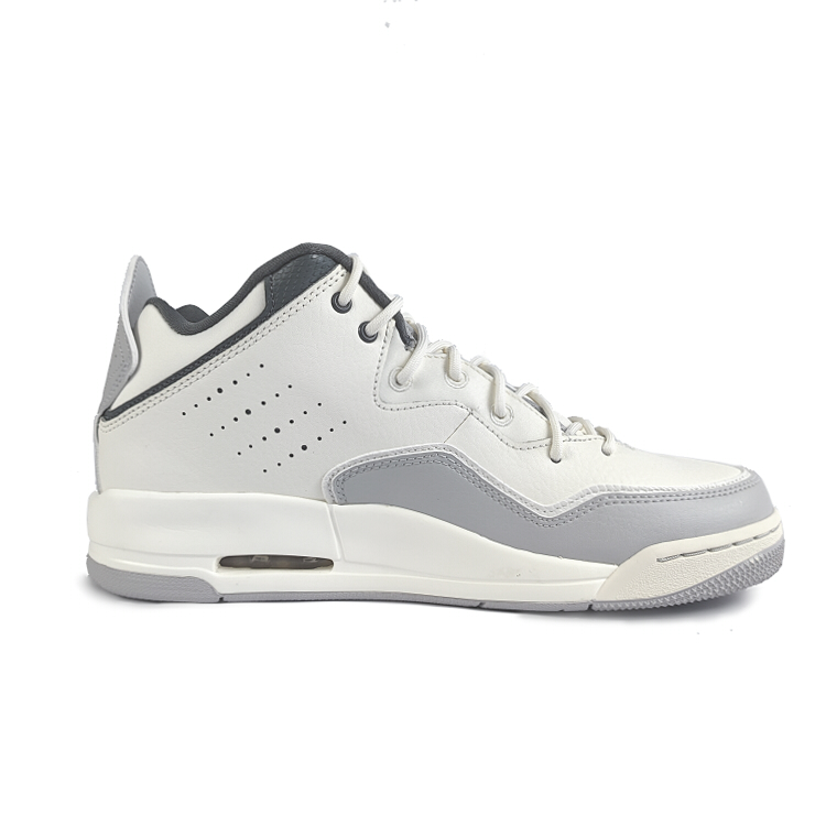 Jordan Courtside 23 Cushioning Slip Resistant Mid top Vintage Basketball Shoes Men’s White Gray