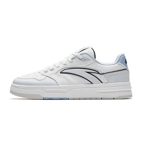 Anta Street Lite Slip Resistant Abrasion Resistant Low top Skateboard Shoes Women's White Gray Blue