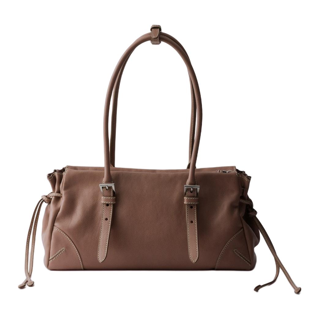 Женская сумка Prada Bonnie Borsa (каштановая) — фото 3