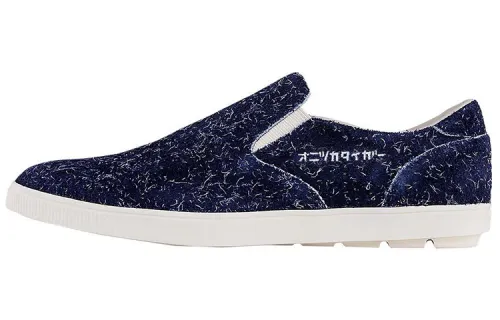 Onitsuka Tiger Slip on Deluxe Abrasion Resistant Low top Skateboard Shoes Men's Marine Blue
