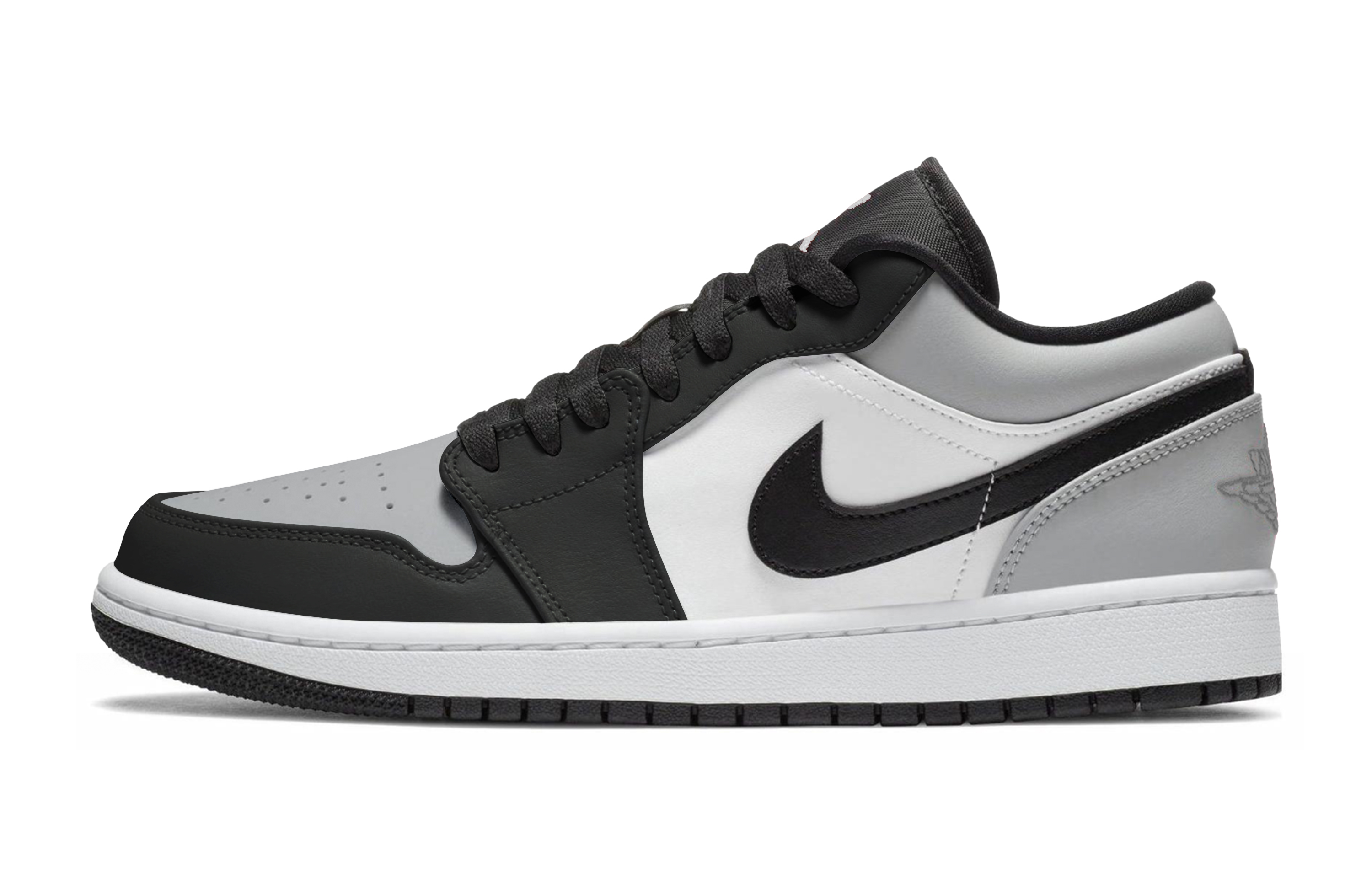 Jordan Air Jordan 1 Abrasion Resistant Abrasion Resistant Low top Skateboard Shoes Unisex Black White Gray