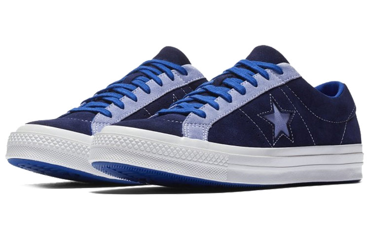 Кеды Converse One Star Ox (фиолетово-синие) — фото 2