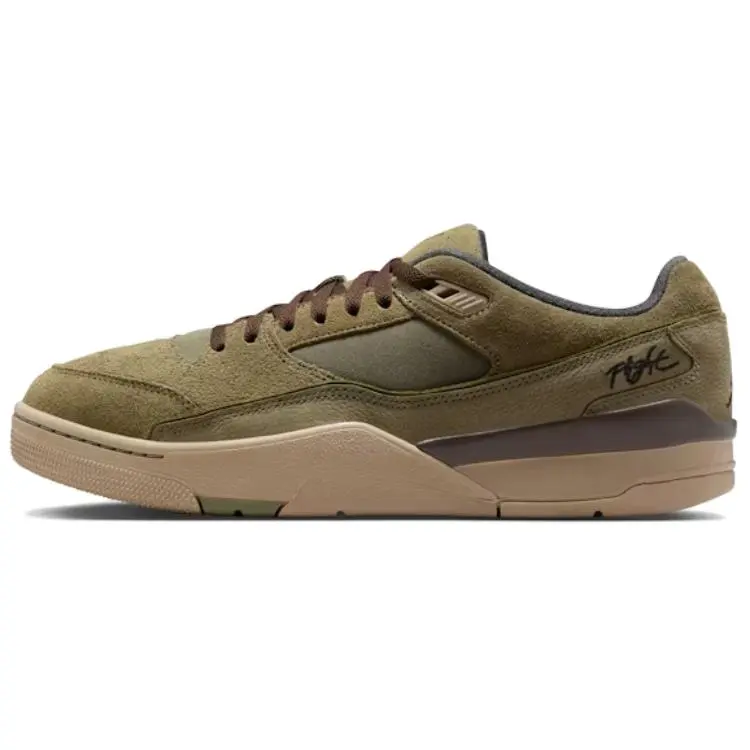 Jordan FLIGHT COURT Vintage Basketball Shoes Men's Olive Green