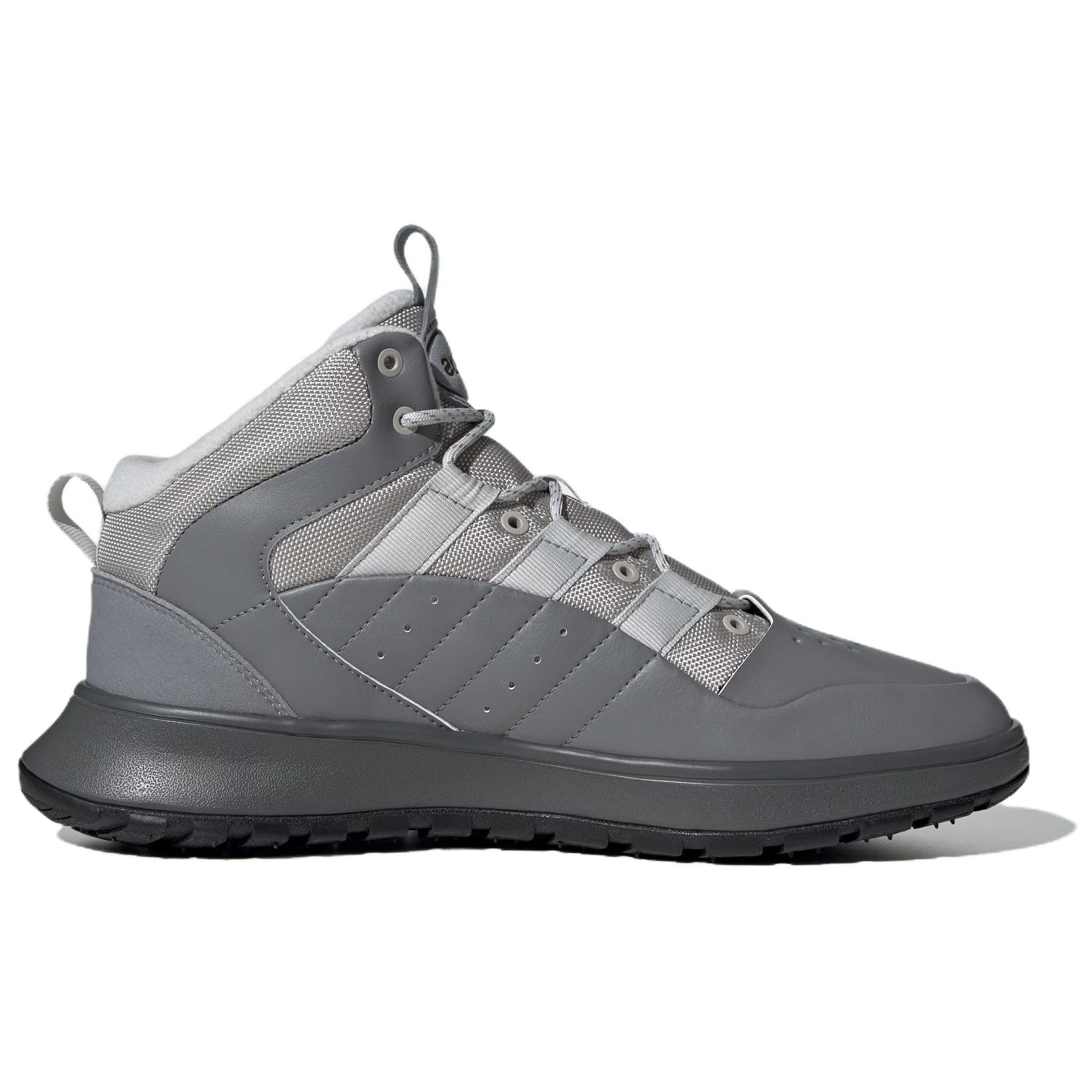 Adidas Slip Resistant Thermal Mid top Vintage Basketball Shoes Unisex Gray